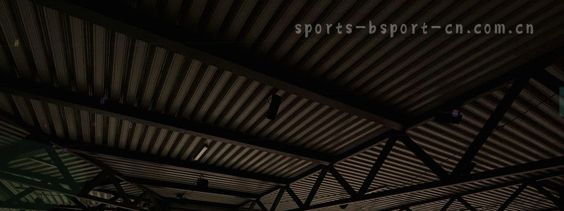 明暗对比强烈的球场灯光与划线纹理，营造BSPORT体育赛场沉浸氛围